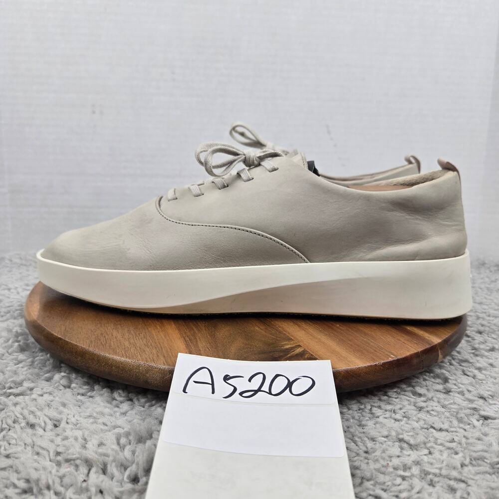 Wolf and Shepherd Mens 44 Cruise Lace Up Grey Leather Lifestyle Daily Sneaker